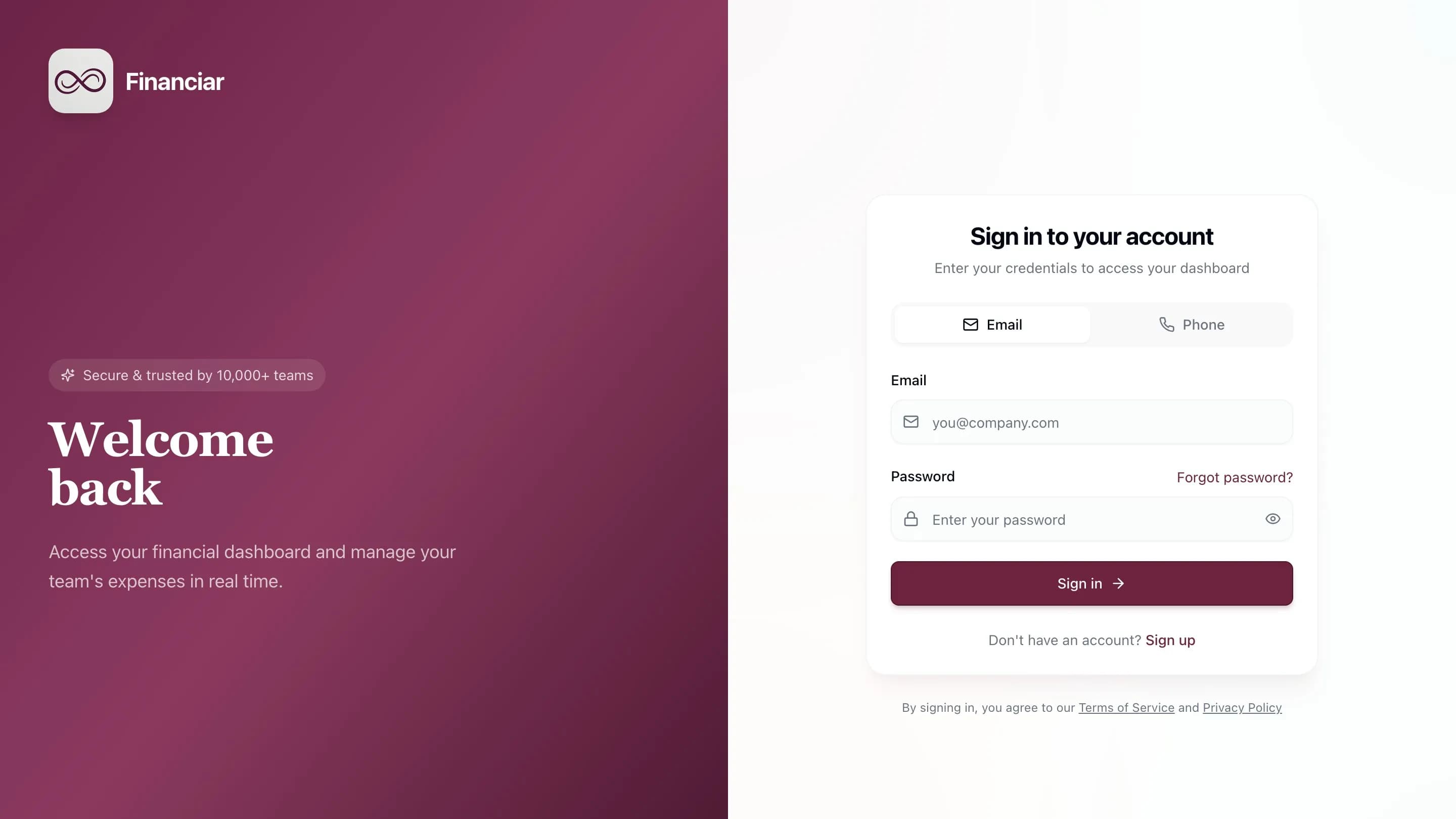 Financiar — a full-stack fintech platform InnoEdge built and runs in production